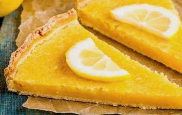 Lemon and lime curd tart